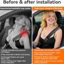 2PS seat Belt Cover pad,Faux Leather Seatbelt Covers Strap Shoulder Cushion for Driver Accessories,Backpack, Shoulder Bag (Wine)