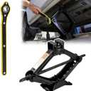 Heavy Duty Scissor Jack for Car,Portable Scissor Car Jack Kit with 1.5T (3307lbs) Capacity & Ratchet Handle,Essential Cars Tire Changing Kit as Cars Emergency Kits