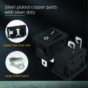 JD 2pcs Power Switch 6A 125V/250V AC Boat Rocker Switch ON/Off Switch 2Pins Toggle Switch with UL Certificate