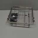 romision Expandable Dish Drying Rack Over The Sink Small Metal Stainless Steel Plate Holder for Compact Kitchen, Space Saving Modern Silver Hanging Drainer