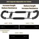 Twister Arm Trainer for Men, Adjustable Chest Workout Equipment, Mr Sculpt Gorilla Bar, Flexbar Arm & Forearm Strength Trainer for Home Gym Muscle Building