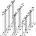 27 Pack Silver Candles Holder, 9 Sets Metal Taper Candlestick Holders Fit 0.75 Inch Thick Pillar Candles, Vintage Modern Candle Sticks Centerpiece Decor for Wedding Home Dinning Anniversary