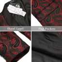 COOFANDY Mens Floral Tuxedo Jacket Paisley Shawl Lapel Suit Blazer Jacket for Dinner,Prom,Wedding (Black, XL)