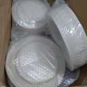 WDF 200PCS Ivory Plastic Plates - Elegant Ivory Disposable Plates for Party- Include 100 Dinner Plate 10inch and 100 Plastic Dessert Plate 7inch Perfect for Party Baby Shower Spring Mother's Day