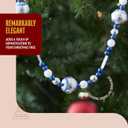 Klikel Christmas Acrylic Blue and Silver Garland 10 Feet Long