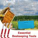 witbee 3pcs J Hook Bee Hive Tool, Bee Hive Scraper Tool, Stainless Steel Hive Scraper Tools Beekeepers Beekeeping Equipment for Scraping Your Beehive and Supplies Clean of Wax