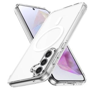 Lunivop for Samsung Galaxy A35 5G Case Hard [Compatible with Magsafe ] Yellowing Resistant Magnetic Cover Clear para A 35 6.6 inch Rugged Best Phone Cases Clear