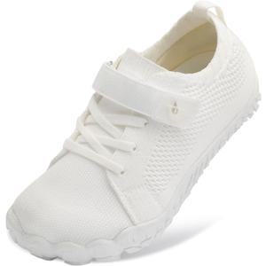 LeIsfIt Kids Girls Boys Shoes Wide Barefoot Shoes Kids Anti-Slip Sneakers Lightweight Hiking Sneakers for Toddler Little Big Kid White 13 Little Kid Kid