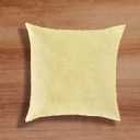 Solino Home Linen Pillow Cover 20 x 20 Inch - 100% European Flax Chambray Lemon Yellow Decorative Throw Pillow Case with Invisible Zipper - Montauk, Accent Cushion Cover for Couch, Sofa, Bed, Chair