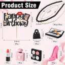 Chunful 9 Pcs Makeup Cake Topper Makeup Birthday Party Decorations 3D Resin Cosmetics Lipstick Perfume Bottle Eye Shadow Blush Make up Cake Decoration for Bridal Shower Bachelorette Women Spa Birthday, Large