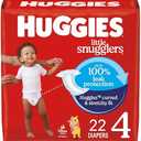 Huggies Size 4 Diapers, Little Snugglers Baby Diapers, Size 4 (22-37 lbs), 22 Count