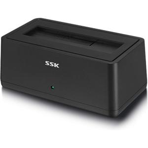 SSK USB 3.0 to SATA External Hard Drive Docking Station Enclosure Adapter for 2.5 & 3.5 Inch HDD SSD SATA, Super Speed up to 5Gbps, Support UASP no Drivers Needed(20TB Supports)