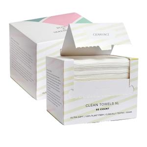 PEACHICHA Dry Facial Wipe Face Towels, XL Dry Face Wipes, Extra Large Washcloths, Disposable Face Clothes, Ultra Soft Towelettes For Removing Makeup, 1012 inch, 100 Count