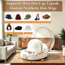 𝐔𝐩𝐠𝐫𝐚𝐝𝐞 Hat Cleaner Machine with Steam,Hat Shaper Automatic Cap Cleaner,3-in-1 Steam Clean Iron Dry Reshape Deodorize for Baseball Cap Bucket Trucker Hat,Restore Misshapen Hats
