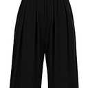 PRETTYGARDEN Womens Summer Jumpsuits Dressy Casual One Piece Outfits Sleeveless Mock Neck Wide Leg Pants Rompers with Pockets Small
