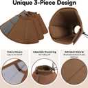 Queenmore Dog Cones for Large Dogs,Soft Dog Cone Stop Licking After Surgery, Adjustable Pet E-Collar Alternative for Wound Healing,Coffee,X-Large