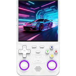 R36 Ultra Retro Handheld Game Console, 4.0-Inch 720x720 IPS HD Display, Preloaded 20000+ Games, Linux Open Source WiFi, Dual Joystick Portable Travel Gift for Gamers & Adults (White)