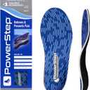 PowerStep Wide Fit Orthotics Insoles, Wide Feet Arch Support, Plantar Fasciitis Relief, Mild Pronation, Orthotics That Supports Ankle & Knee Pain for Men and Women, Made in The USA (Blue/Gray)