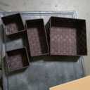 Woven Storage Baskets for Organizing, Small Baskets Cube Bin Container Tote Organizer Divider for Drawer, Closet, Shelf, Dresser, Set of 4(Brown)