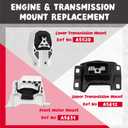 Engine Motor and Transmission Mount Compatible with 2013-2019 Escape Turbocharged 2.0L & 2013-2019 Escape 2.5L & 2014-2022 Transit Connect 2.5L 3-Piece Set A5612 A5631 A5520