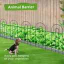 FOREHOGAR Decorative Garden Fence Border 32inX20ft Outdoor Green No Dig Temporary Iron Wire Edge Flowers Fencing Panels Rustproof Metal Folding Garden Fencing for Yard