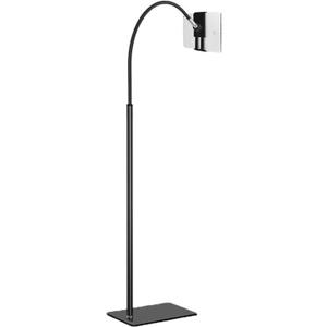 Tablet Floor Stand with Flexible Gooseneck and Stable Base, Tablet Stand Adjustable 360 Degree Roating Floor Stand for iPad, Cell Phone Within 3.5-9.7 inches, Black