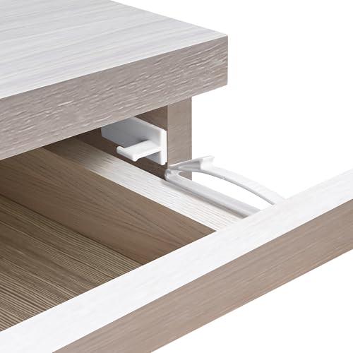Coolrunner Child Safety Drawer Locks, Safety Invisible Drawer Latches with Strong Adhesive for Baby Care,Only fit for Some Drawer, Please See Below Before Buying