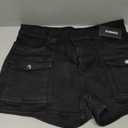 Women's Stretchy Jean Shorts Mid Waisted Twill Shorts Stretch Junior Booty Denim Shorts with Pockets Club Night (XXL)