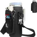 Sports rabbit Universal Water Bottle Holder  Durable Oxford & Neoprene Hybrid Design Compatible with Stanley 30/40oz Handled & 64/87oz Straight Tumblers, Adjustable Strap for Gym, Travel, Outdoors (Black)