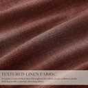 Brick Brown Pinch Pleated Blackout Linen Curtains 120 Inches Long for Living Room Bedroom 2 Panels Room Darkening Thermal Insulated Red Chestnut Country Farmhouse 100% Black Out Window Curtain Drapes