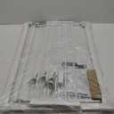 MEEGEEM Baby Gate - 40'' Extra Tall and 30''-37'' Adjustable Width Pet Gate for Stairs & Doorways & House and More, Can Use As Dog Gate, Pressure Mounted, No Drilling, Auto Close, White