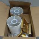 Battery Operated Wall Sconces Set of 2, Brass Gold Rechargeable Wall Sconces with Remote & Bulbs, Indoor Not Hardwired Wall Lights, 15 Colors Dimmable Cordless Wall Lamps for Living Room Hallway Foyer