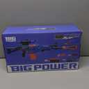 Bigpower Electric Kids Toy Sniper Rifle with Scope Tactical Vest Kit,4 in 1 Automatic Kids Sniper Rifle Toy Guns for Boys 8-12,Rifle Dart Guns Big Size,Toy Guns with Removable Magazines2 Pcs