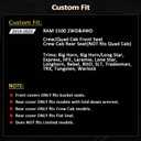 GIANT PANDA Waterproof Neoprene Front Seat Covers for Ram 1500(2019-2025) Crew & Quad Cab, Custom fit Big Horn, Laramie, Tradesman, Rebel, 2WD & 4WD, Foam Padded, Black & Blue