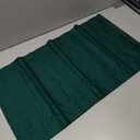 Solino Home 100% Pure Linen Dark Green Table Runner 48 Inches - 14 x 48 Inch for Coffee Tables, Dresser - Sonoma Collection