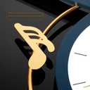 Dankeit Decorative Quartz Wall Clock with Pendulum, Battery Operated, Music Note Art for Living Room, Kitchen, Home, Bathroom, Bedroom Decor, 12.6x22 Inch