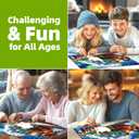 2 x Blueforest Christmas 1000 Piece Jigsaw Puzzle for Adults - 27.5x19.7 Inches Holiday Train Scene with Aurora & Santa, Challenging Fun Adult Puzzles, Home Decor