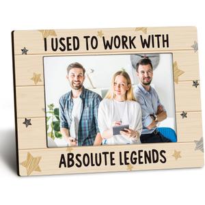 Retirement Coworkers 4x6 Picture Frame,Retirement Gifts for Women Men Coworkers, Retired Photo Frame, I Used to Work with Absolute Legends Picture Photo Frames for Desk Decor