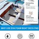 OCEANBROAD EVA Foam Boat Flooring with 3M Adhesive Backing Marine Self-Adhesive Decking 96''x45.6''/36''/28.8''/16.8'', 48''x16.8'' Faux Teak Sheet for Jon Boats Swim Platform Helm Pad RV Floor