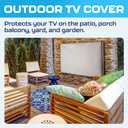 Garnetics Outdoor TV Cover 75 Inch Waterproof, Weatherproof TV Enclosures with Smart Shield Screen Protectors, Ideal for Outdoor Use, Moving, and Storage - Gray
