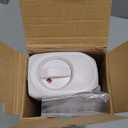 14" Tall Short Dog Gate to Step Over, Retractable Mesh Pet Door for Small Puppy, Extended up to 55" Wide for Indoor Stairs Doorways and Hallway(White)