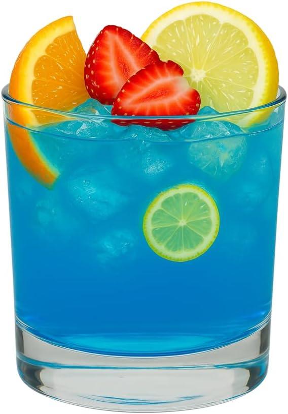 Set of 6 Old Fashioned Whiskey Glasses, 8 oz Heavy Base Rocks Glasses for Bourbon, Cocktails, Cognac | Dishwasher Safe