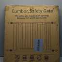 Cumbor 29.7-46" Baby Gate for Stairs, Mom's Choice Awards Winner-Auto Close Dog Gate for The House, Gifts for Mom, Easy Install Pressure Mounted Pet Gates for Doorways, Black