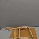 Breakfast Bed Tray for Eating - Raised Food Table Up to 9.5" on Lap Sofa - Adjustable Bamboo Serving Tray - Portable Snack Platter with Folding Legs Ideal for Bedroom Picnic (Medium, Natural)