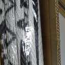 RURALITY Outdoor Rugs 8'x10' Waterproof for Patios Clearance,Plastic Straw Mats for Backyard,Porch,Deck,Balcony,Black&White