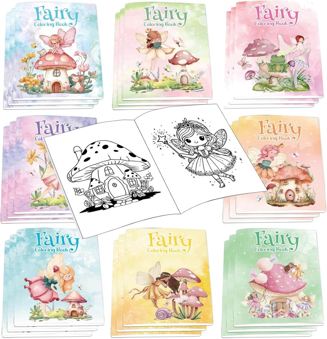24Pcs Fairy Coloring Books Mini Coloring Books, Party Favors Fairy Painting Book for Classroom Gifts Favor