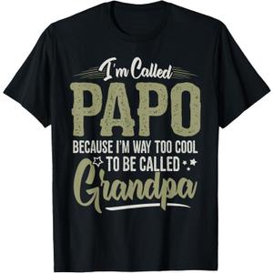 Papo Tshirts for Grandpa Men Fathers Day I'm called Papo T-Shirt XL