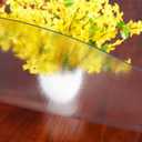 NECAUX 24 Inch Round Frosted Table Cover Protector, 2mm Thick Upgraded Version, Unshrinkable Waterproof Scratch Resistant Plastic Top Protector For Coffee & Living Room Tables