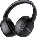 RUNOLIM Hybrid Active Noise Cancelling Headphones, Wireless Over Ear Bluetooth Headphones with Microphone, 70H Playtime, Foldable Headphone with HiFi Audio, Deep Bass for Home Travel Office (Black)