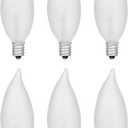 Sylvania Double Life Incandescent Light Bulb, B10, 40W, Dimmable, Candelabra Base, 285 Lumens, Frosted - 6 Count (Pack of 1) (15323)